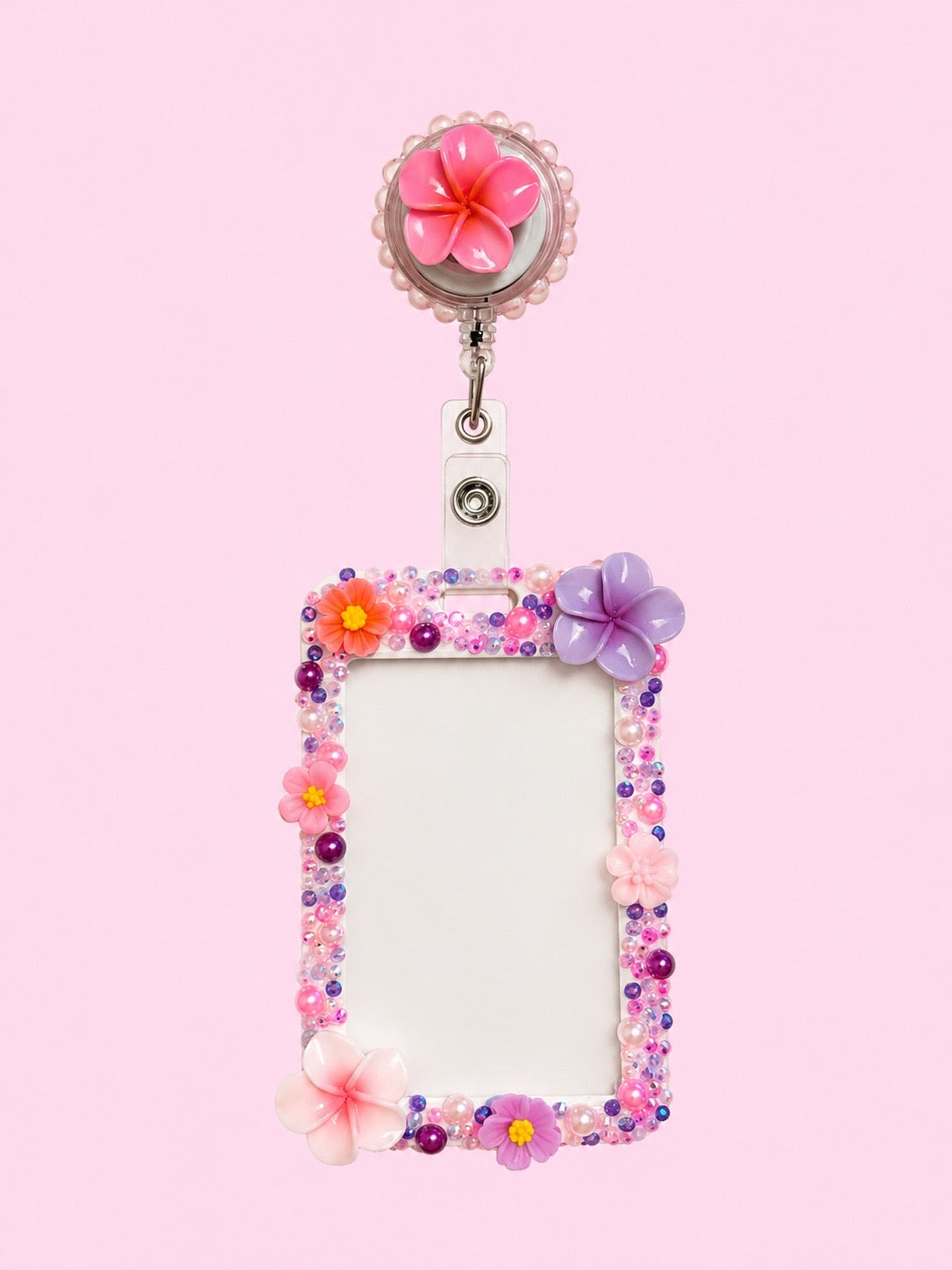 Tropical Blossom Badge Holder