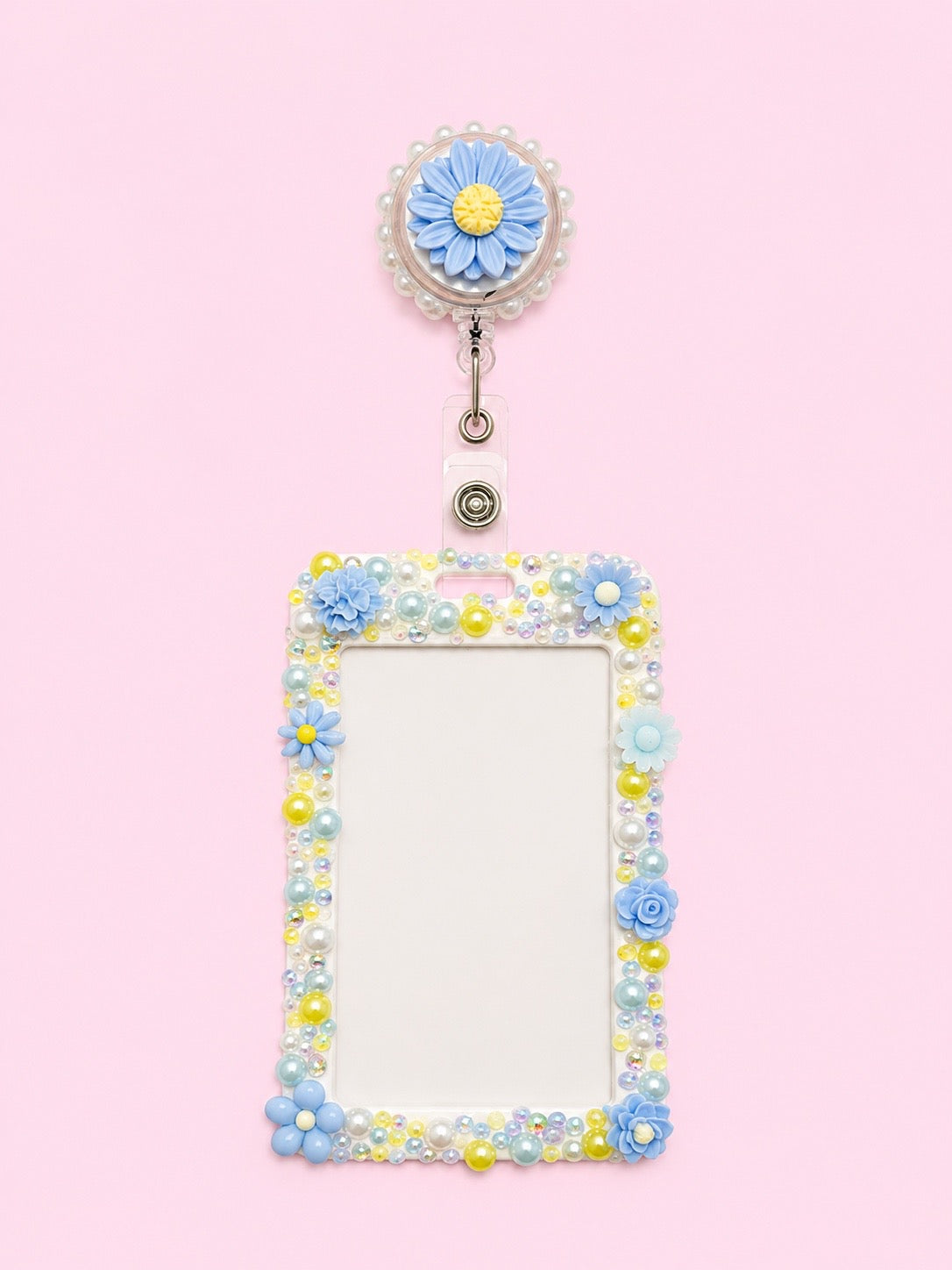 Blue Blossom Badge Holder