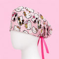 Cheetah Kitty Scrub Cap (PonyTail Style)